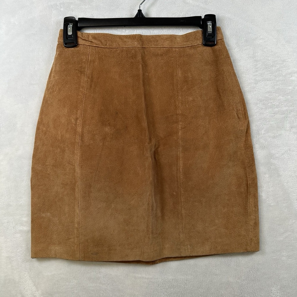 Vintage Winlit Leather Patchwork Skirt Size 7